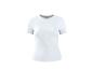 Weißes Damen-T-Shirt mit kurzen Ärmeln und gerippter Textur