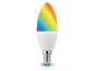 Eine farbige LED-Lampe mit Regenbogenfarben.