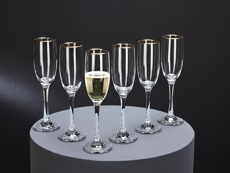 Gehe zu Vollbildansicht: ERNESTO® Glas Set, 6-teilig, mit Goldrand - Bild 4