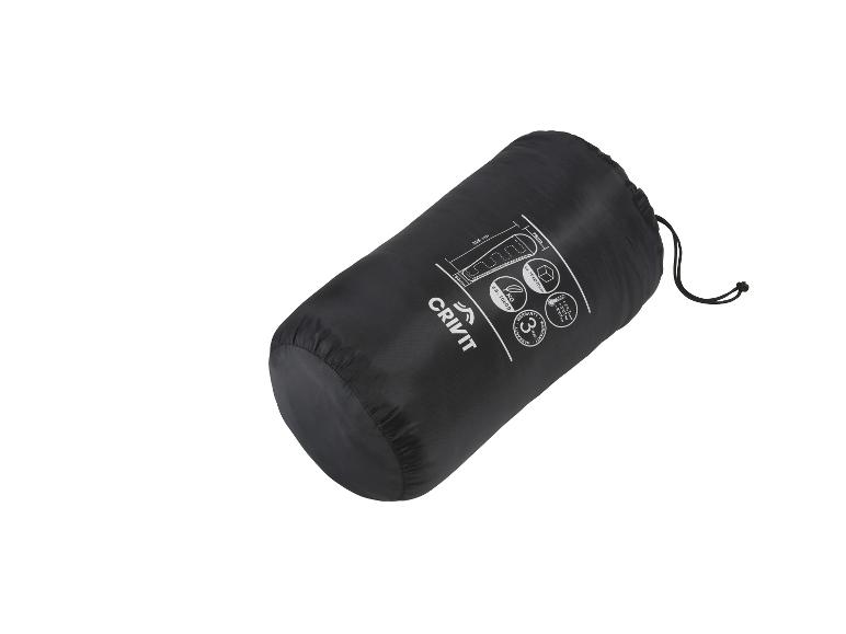 Kompakter Crivit Schlafsack, schwarz.