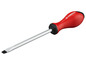 Ein roter Schraubendreher von Parkside mit einem Metallenschaft.