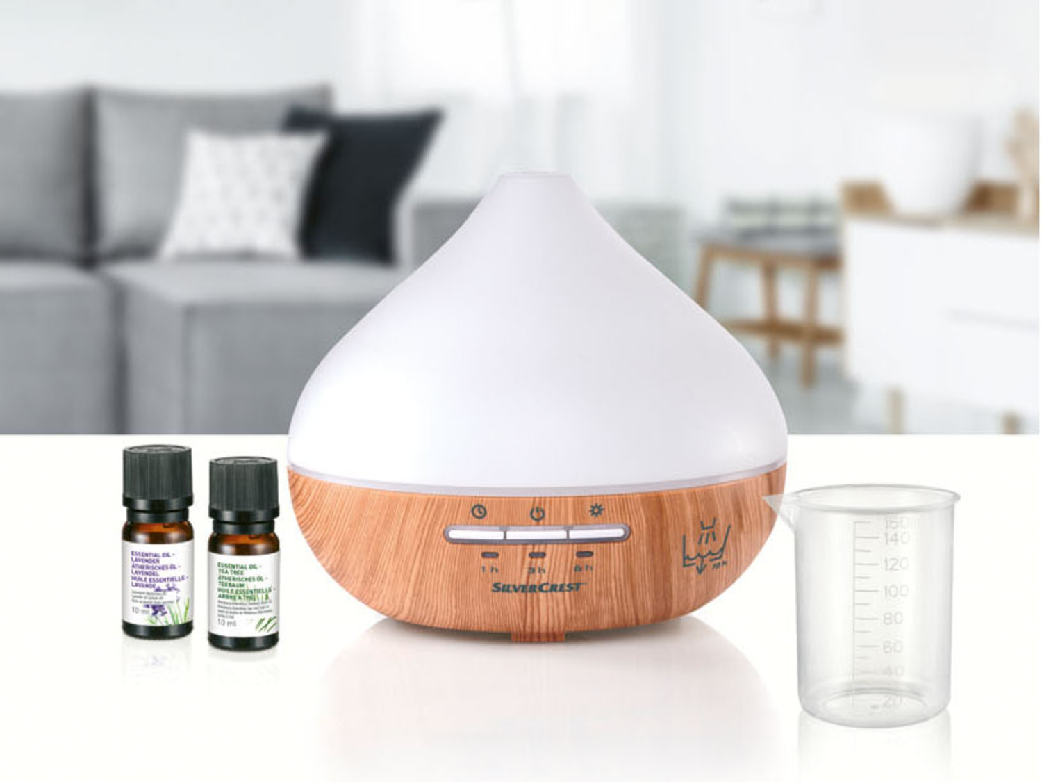 SILVERCREST® Ultraschall Aroma Diffuser Holz SADH A1