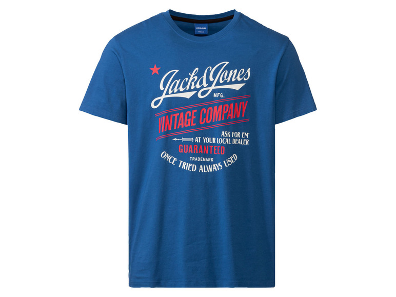 Gehe zu Vollbildansicht: Jack & Jones Herren T-Shirt, aus reiner Baumwolle, mit Print - Bild 2