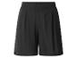Schwarze Damenshorts mit elastischem Bund und Falten.