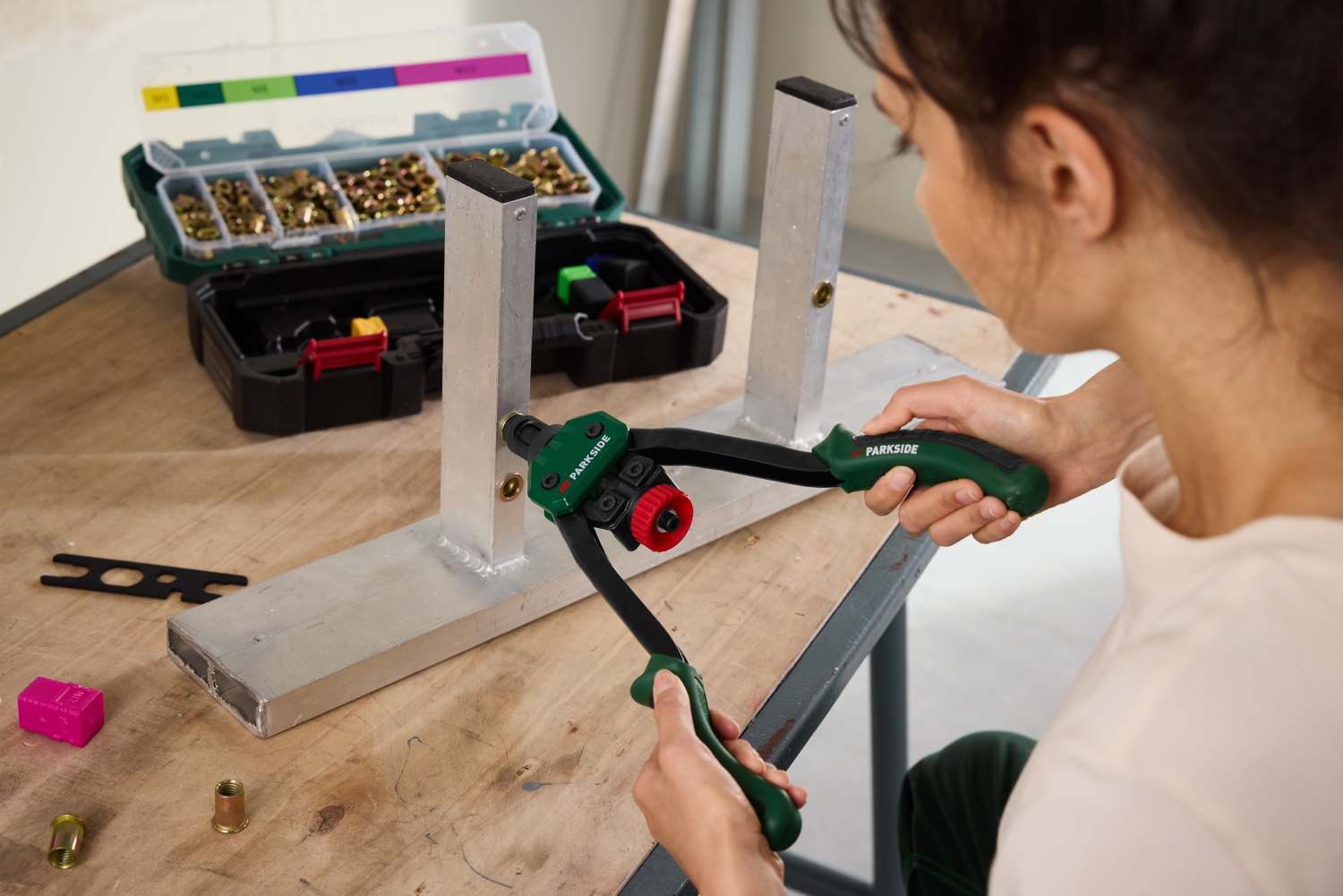 Thumbnail - PARKSIDE®  Nietmutternzange, inkl. Zubehör 150tlg.