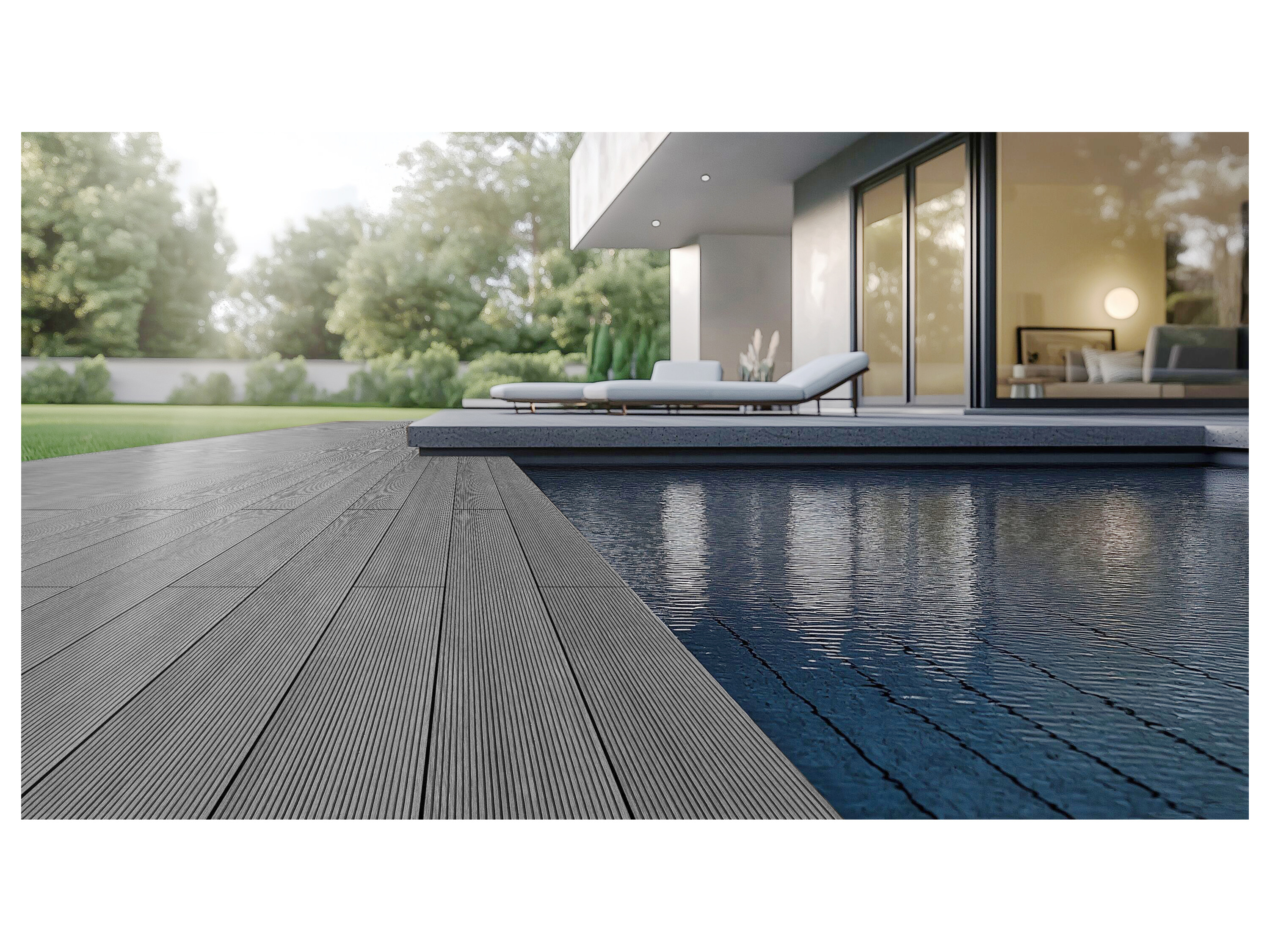 HOME DELUXE Terrassendielen WPC Dielen SAMANA Komplettset - Anthrazit Flächenauswahl, Inkl. Unterkonstruktion und Zubehör, Terrassenboden Balkonbelag – Bild 4 von 4