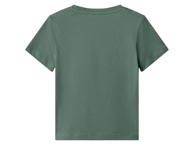 Dunkelgrünes Kurzarm-T-Shirt, Rückansicht