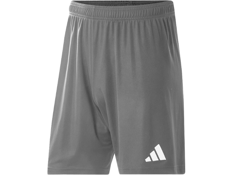 Schwarze Sporthose mit elastischem Bund und weißem Logo an der Seite.
