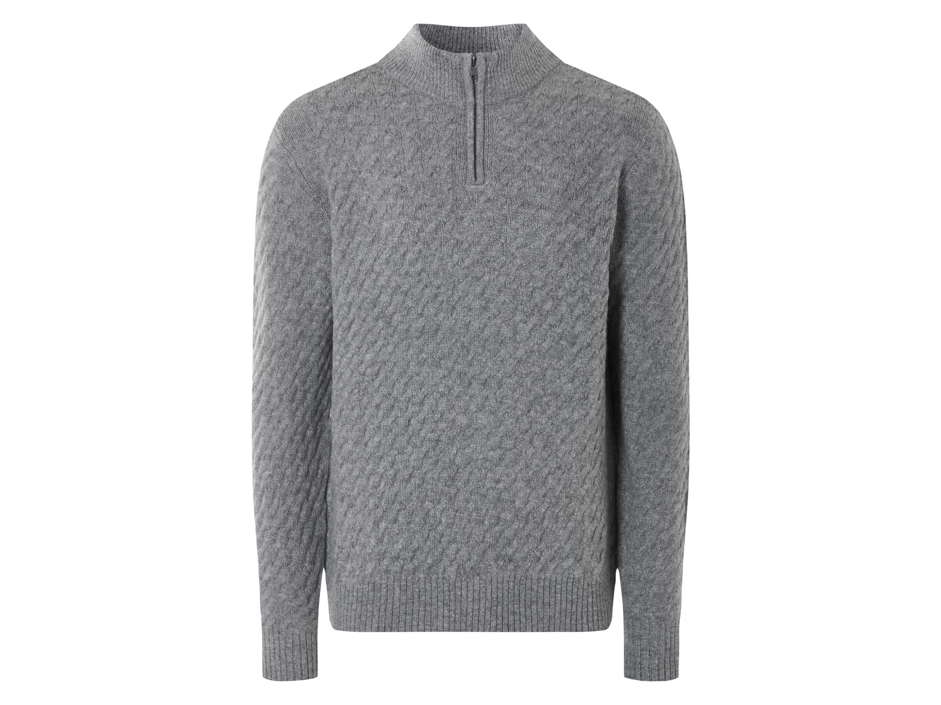 LIVERGY® Herren Pullover Strick (Muster grau, XL(56/58))““ | Muster grau, navy/weiß