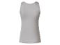 Graues ärmelloses Top mit Rundhalsausschnitt, Rückansicht