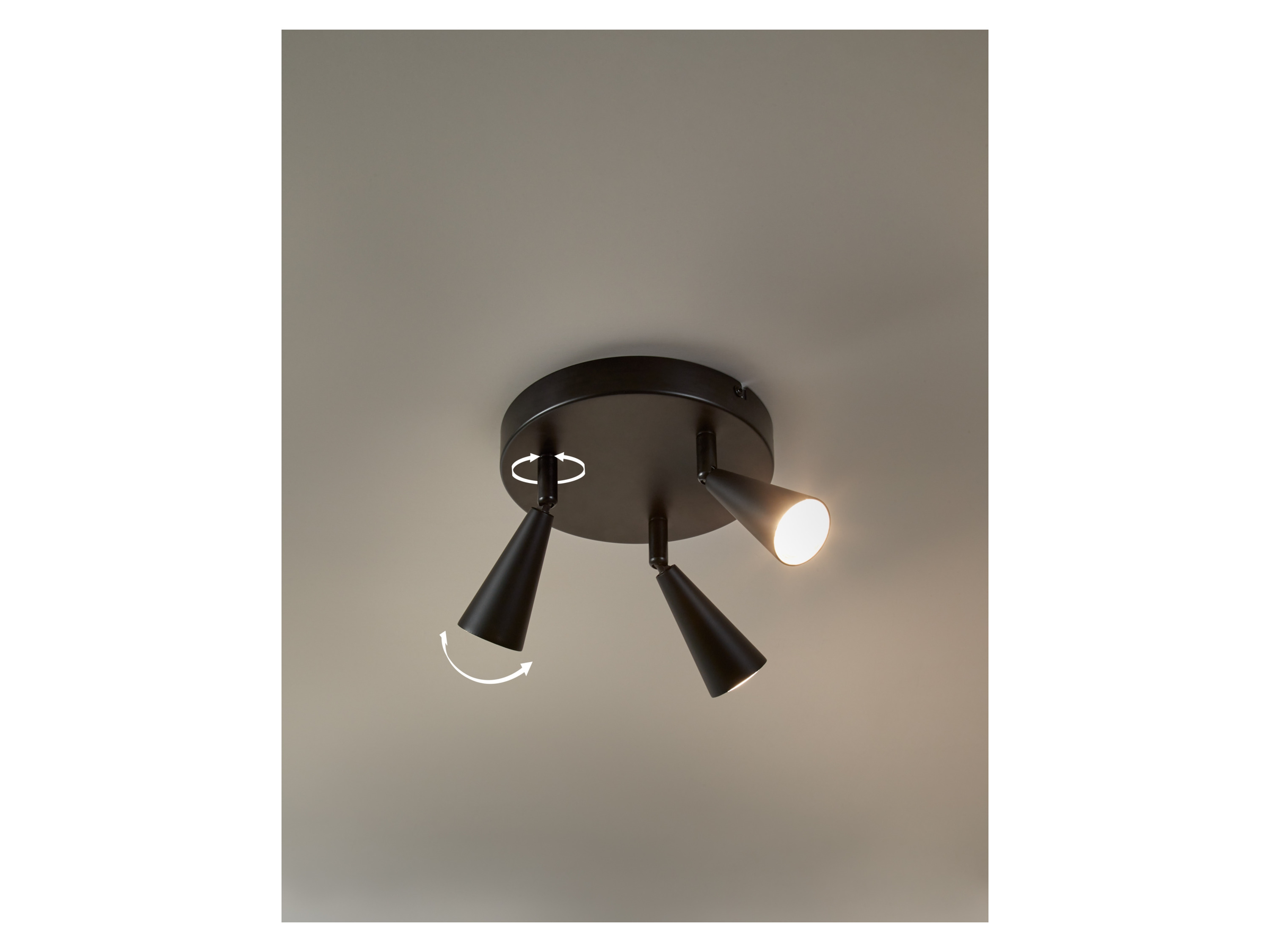 Thumbnail - LIVARNO home LED-Deckenleuchte, Warmweiß (Rund/schwarz)