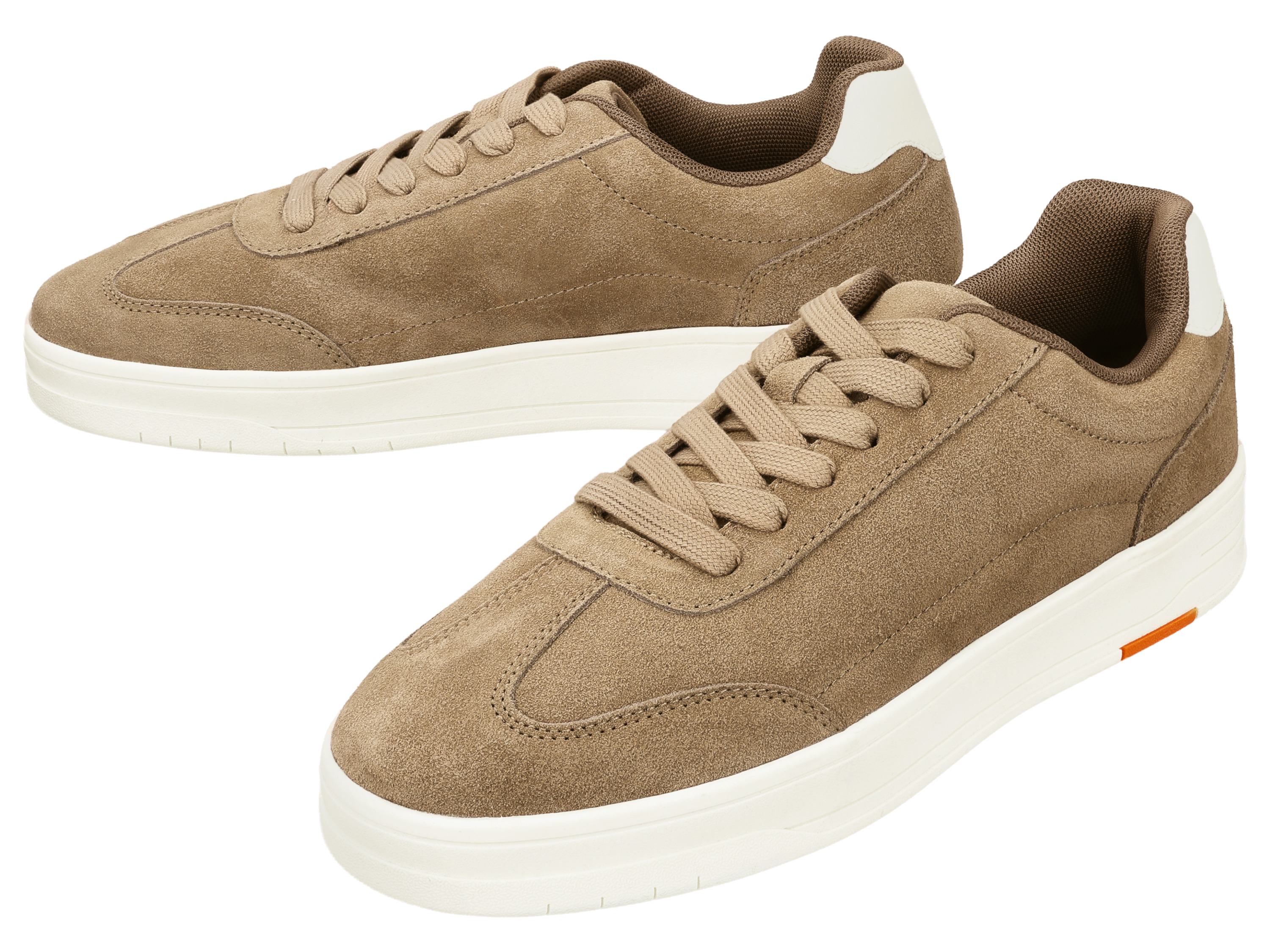 ESMARA MEN Herren Leder- Sneaker (Taupe, 42)""