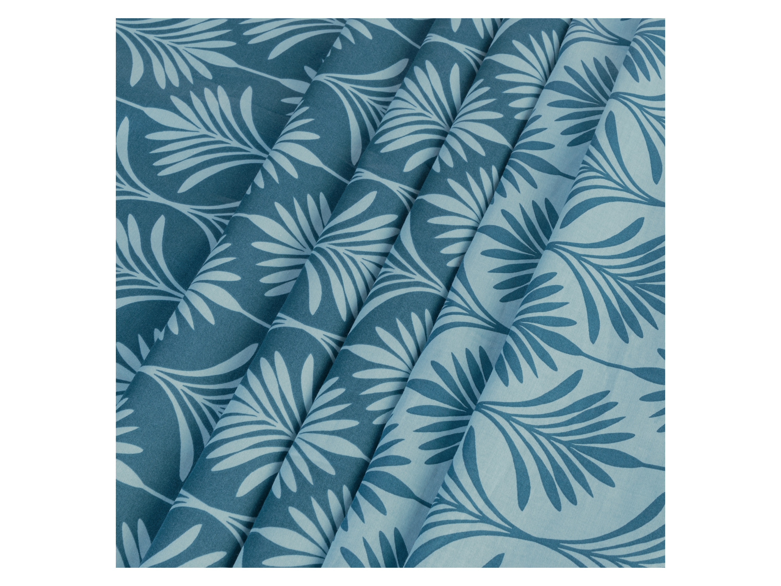 Thumbnail - LIVARNO home Bettwäsche Satin, 135 x 200 cm (Floral blau)