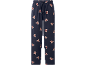 Dunkelblaue Pyjamahose mit Teddybärmuster und Kordelzug.