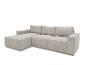 Helles beiges geripptes Cord-Modul-Ecksofa