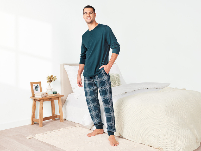 Gehe zu Vollbildansicht: LIVERGY® Herren Pyjama, lang, aus reiner Baumwolle - Bild 3