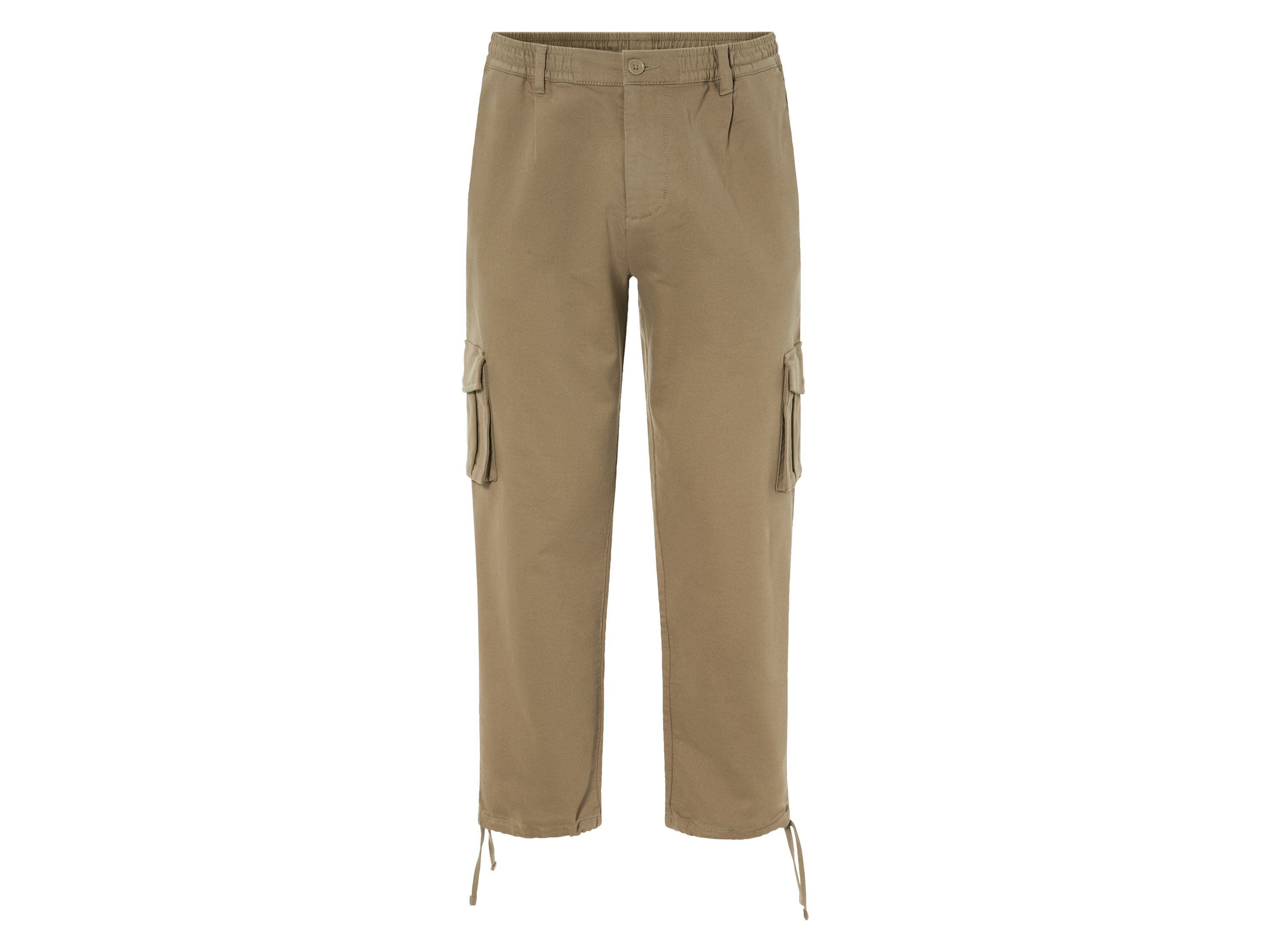 LIVERGY® Herren Cargohose (Beige, XL(56/58))““ | grün: mit aufgesetzter Cargotasche Passform: – Schnitt: leger geschnitten Leibhöhe: normale Leibhöhe Länge: lang Material: Baumwolle, 2 % Elasthan Lycra® Pflegehinweis: waschen bei max. 40 °C nicht bleichen nicht im Wäschetrockner trocknen bügeln bis 150 °C Stufe 2. Dampfbügeleisen kann verwendet werden nicht trockenreinigen Größe: S 44/46 – XL 56/58 Meine Lidl-Größe – so einfach gehts Deine Größe findest du in der Lidl-Größentabelle . Oeko-Tex® Standard 100 Geprüft auf Schadstoffe Zertifizierungsnummer: 09.0.68536 Hohenstein Htti Standard 100 by Oeko-Tex® ist die weltweit bekannteste, unabhängige Zertifizierung schadstoffgeprüfter Textil- und Lederprodukte aller Art – vom Garn und den Stoffen bis hin zum gebrauchsfertigen Artikel. Das Label bestätigt