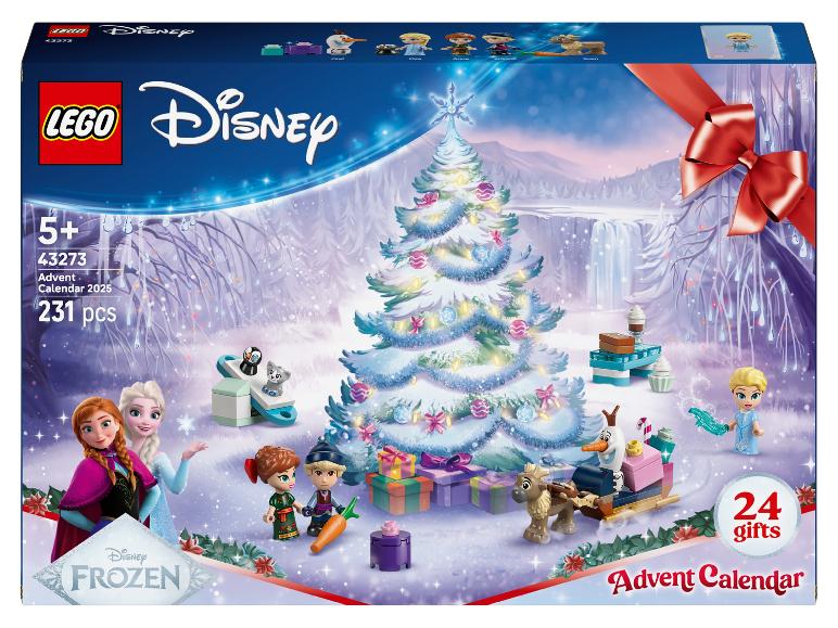 LEGO Disney Frozen Adventskalender 2025 mit 231 Teilen und 24 Geschenken.