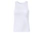 Weißes geripptes Damen-Tanktop