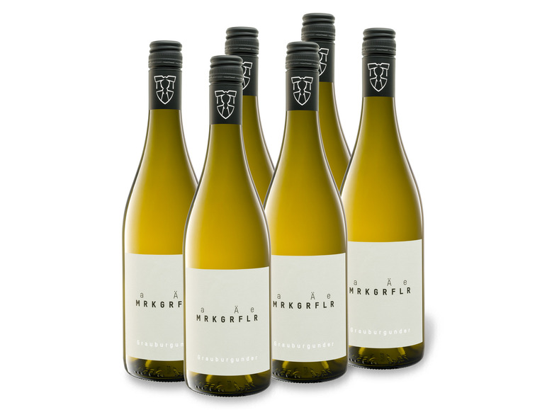 6 x 0,75-l-Flasche Weinpaket Markgräfler Winzer Grauburgunder QbA trocken, Edition MRKGRFLR, Weißwein