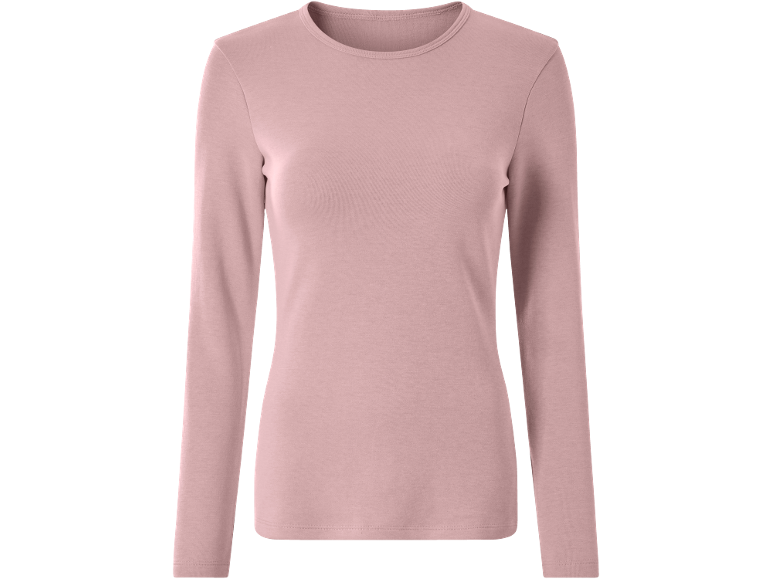 Rosa Langarmshirt mit Rundhalsausschnitt