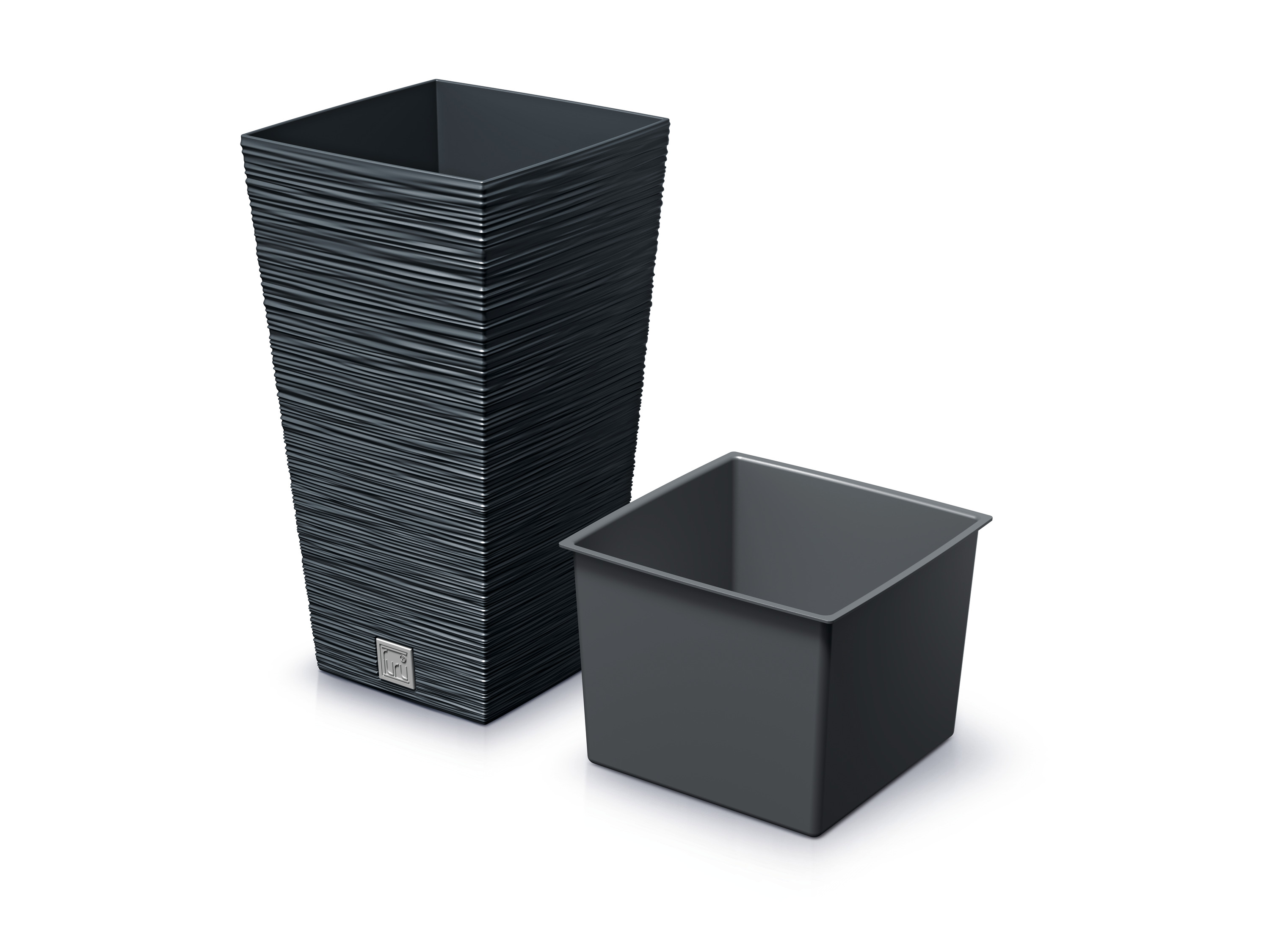 Prosperplast Blumentopf FURU SQUARE (Anthrazit, 395x395x755)““ | 05905197457833