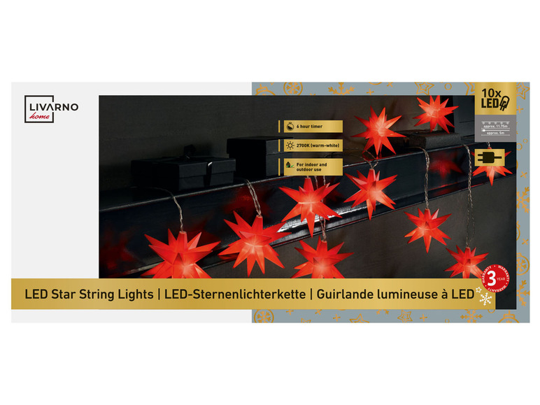 Gehe zu Vollbildansicht: LIVARNO home LED-Sternenlichterkette, 10 LEDs - Bild 7
