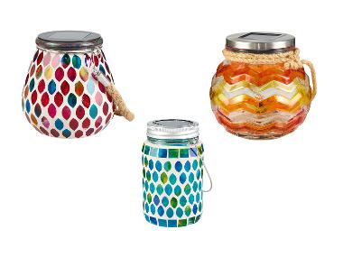 LIVARNO home Glas Solar bemalt oder Mosaik LED