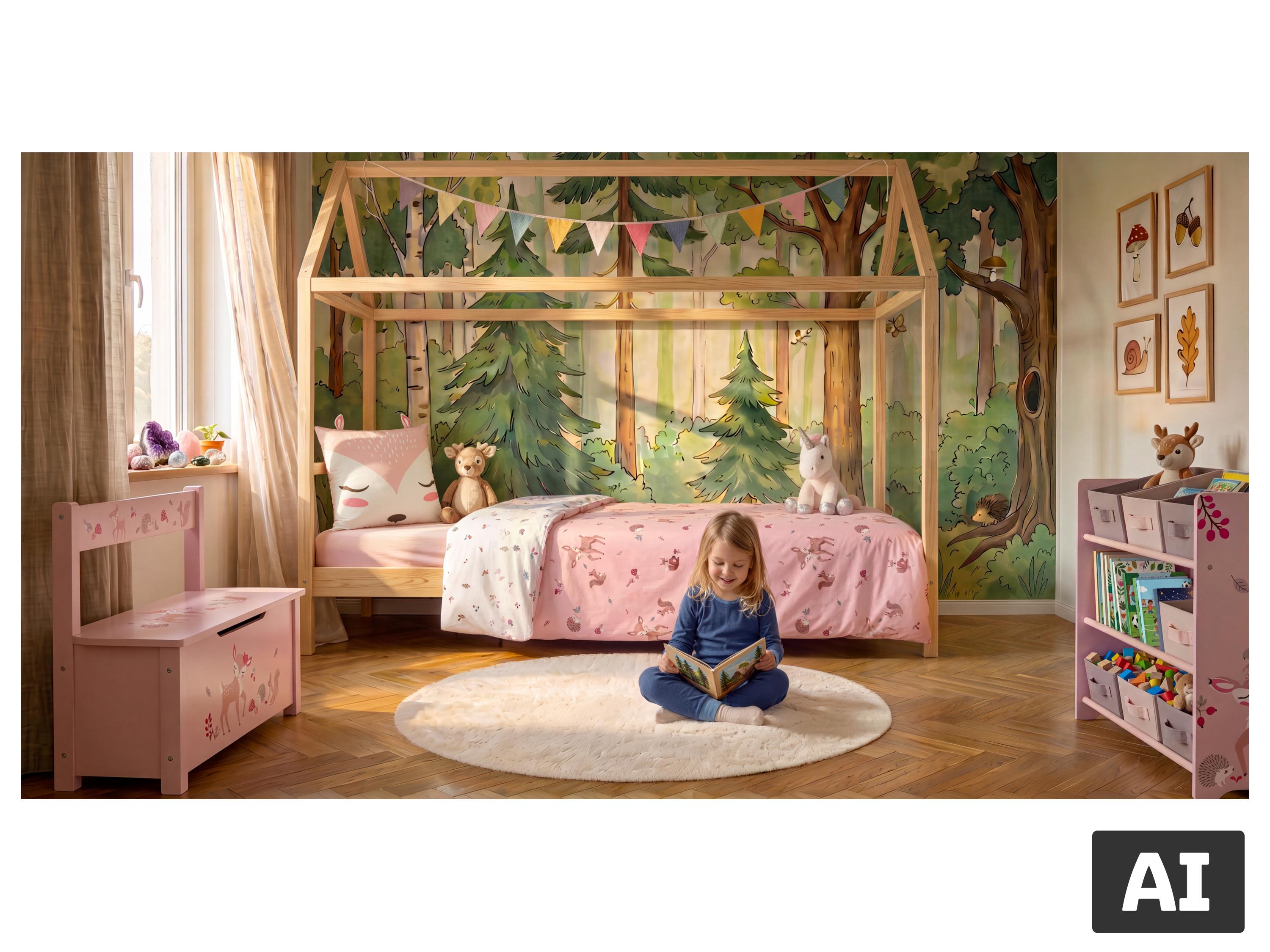 LUPILU® Kinder Mikrofaser-Satin-Wendebettwäsche, 135 x 200 cm (Rosa) – Bild 2 von 4