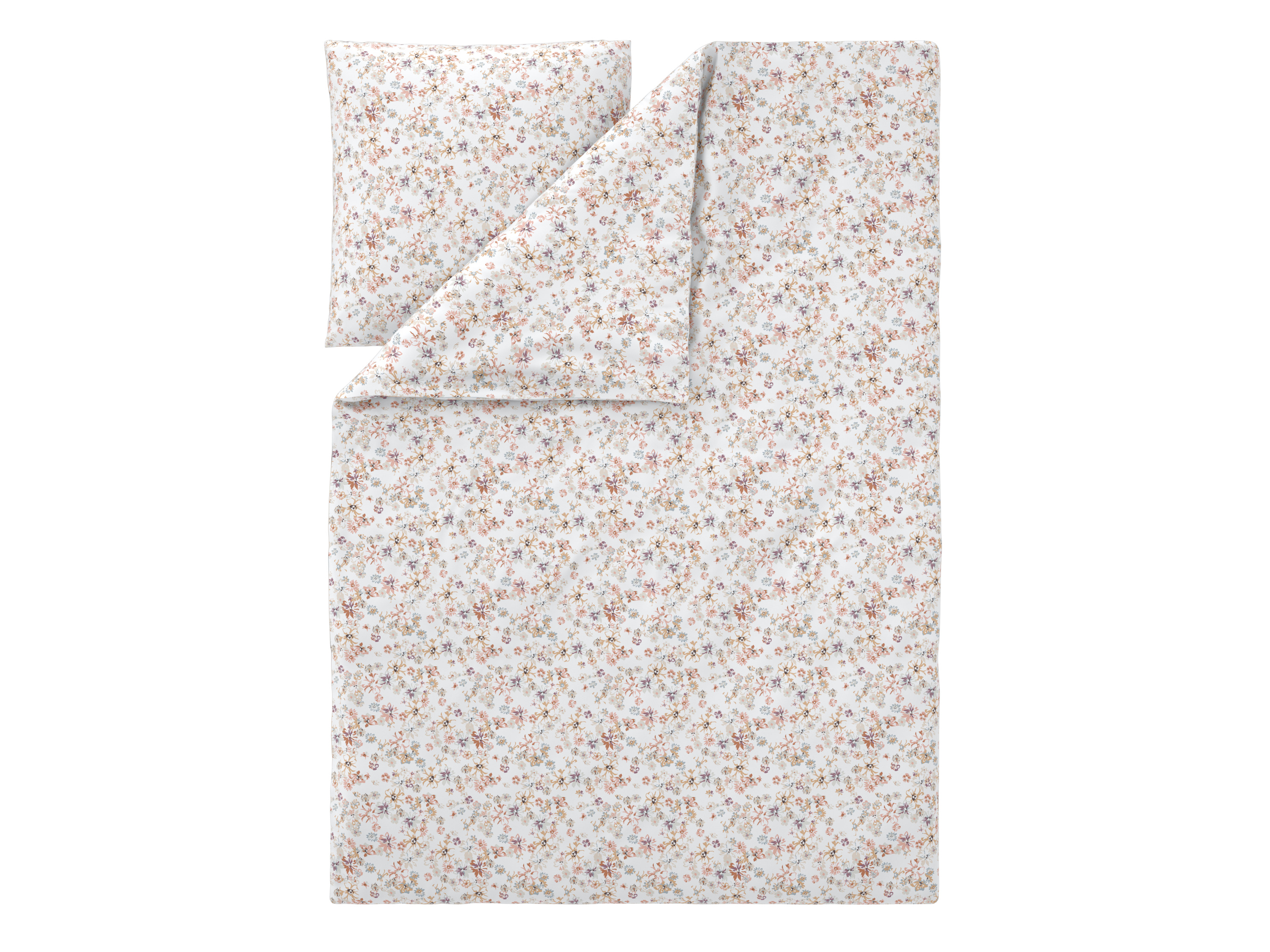 LIVARNO® Bettwäsche Satin Übergröße 155x220 (Blumen/weiß)