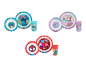 Dreiteilige Kinder-Essgeschirr-Sets mit Stitch, Frozen und Spider-Man Motiven.