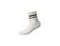 Weißer Sportsocken mit zwei grauen Streifen