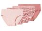 Drei Damen-Slips in Rosa, gestreift und Dunkelrosa