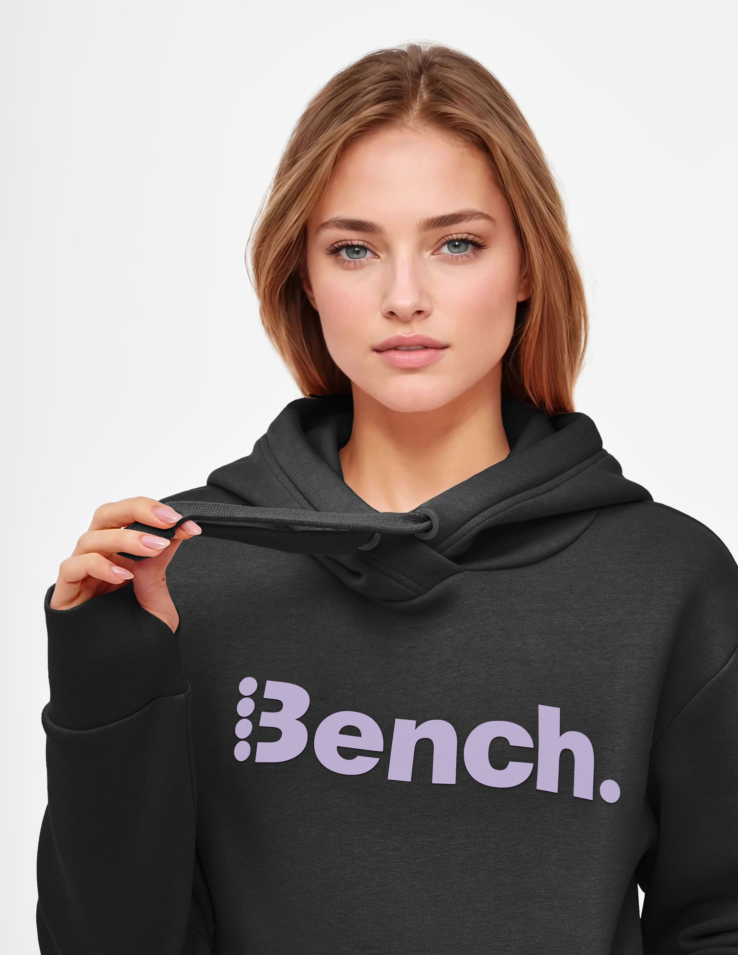 Thumbnail - BENCH Damen Sweathoodie/Sweatjacke (schwarz (Kapuzenpullover), S)