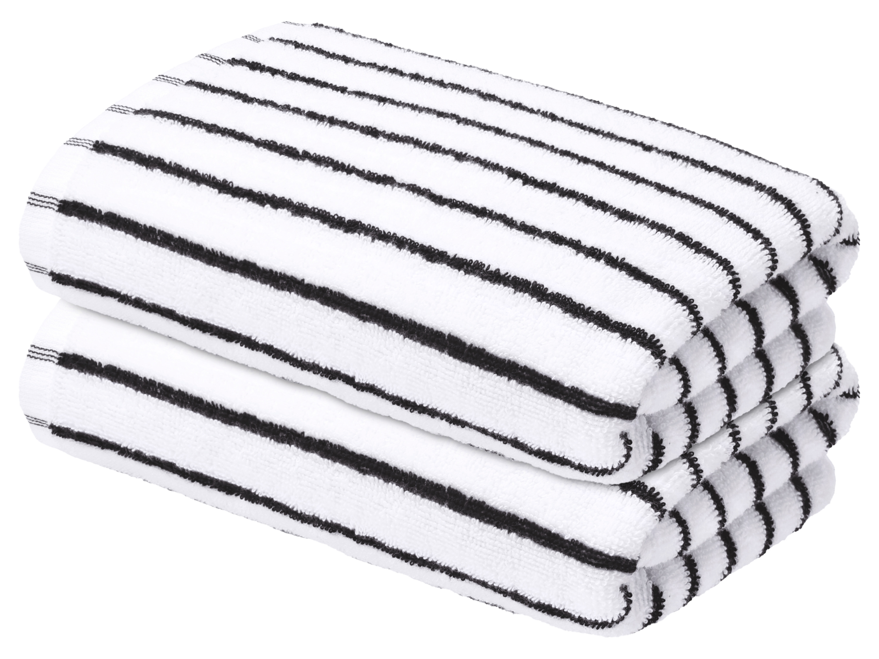 LIVARNO® Frottier-Handtücher, 2 Stück, 50 x 100 cm (Weiß)