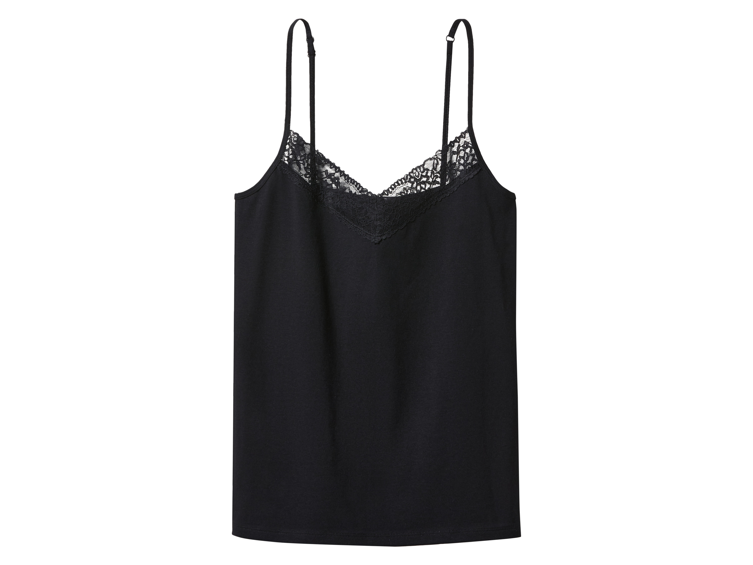 Thumbnail - esmara® Damen Spaghettiträgerhemd, 3 Stück (Schwarz, L(44/46))