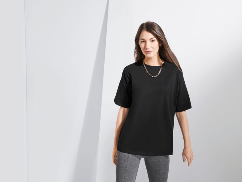Gehe zu Vollbildansicht: esmara Damen Longshirt, weit geschnitten, mit überschnittenen Schultern - Bild 3