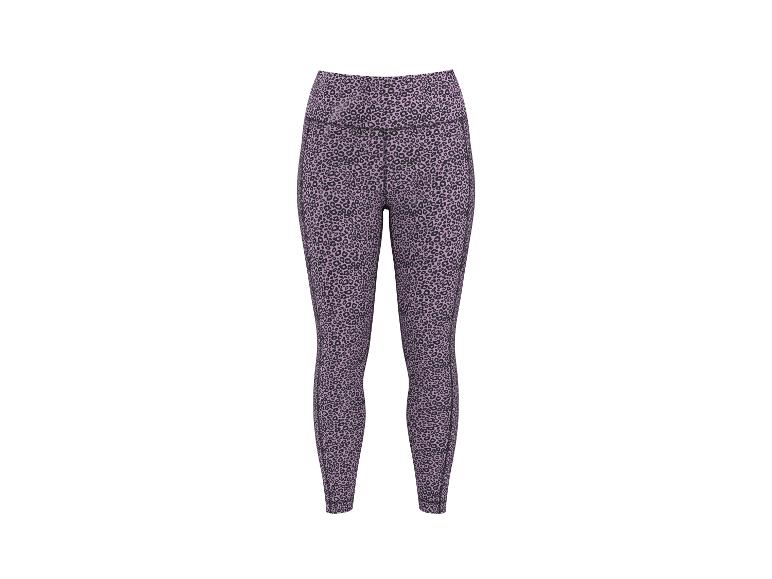 Damen-Leggings mit Leopardenmuster in Pink und Schwarz.