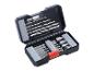 Offenes Bohrer- und Schrauberbit-Set mit verschiedenen Größen, inklusive 3.0-8.0mm Bohrer und PZ2, PH2, T15, T20, T25 Bits.