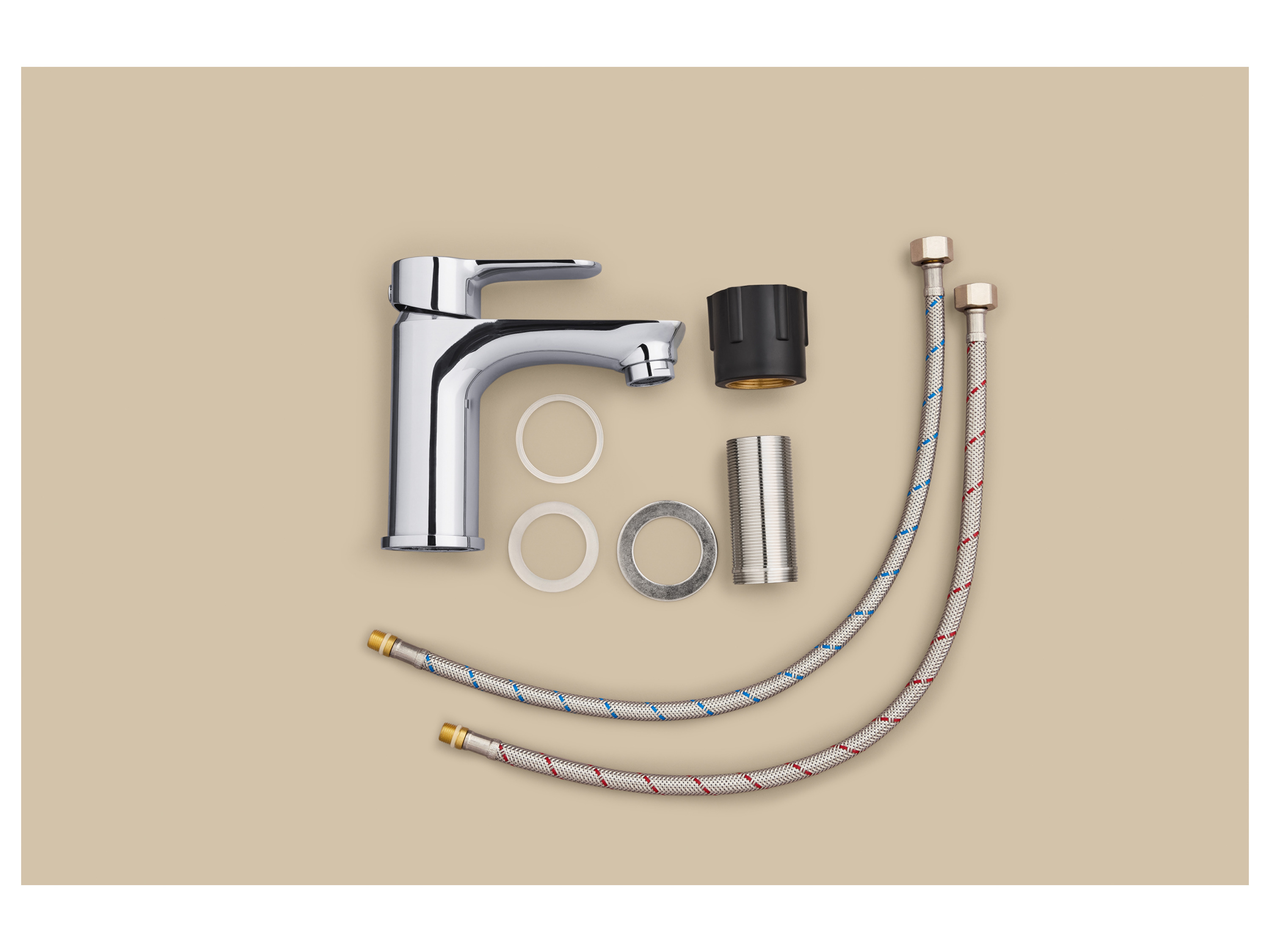 LIVARNO® Einhebel-Waschtischarmatur (Hebel flach) – Bild 3 von 4