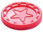 Ein roter Pokerchip mit einem Stern.