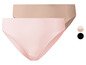 Zwei Paar Damen-Unterwäsche in rosa und hautfarben.