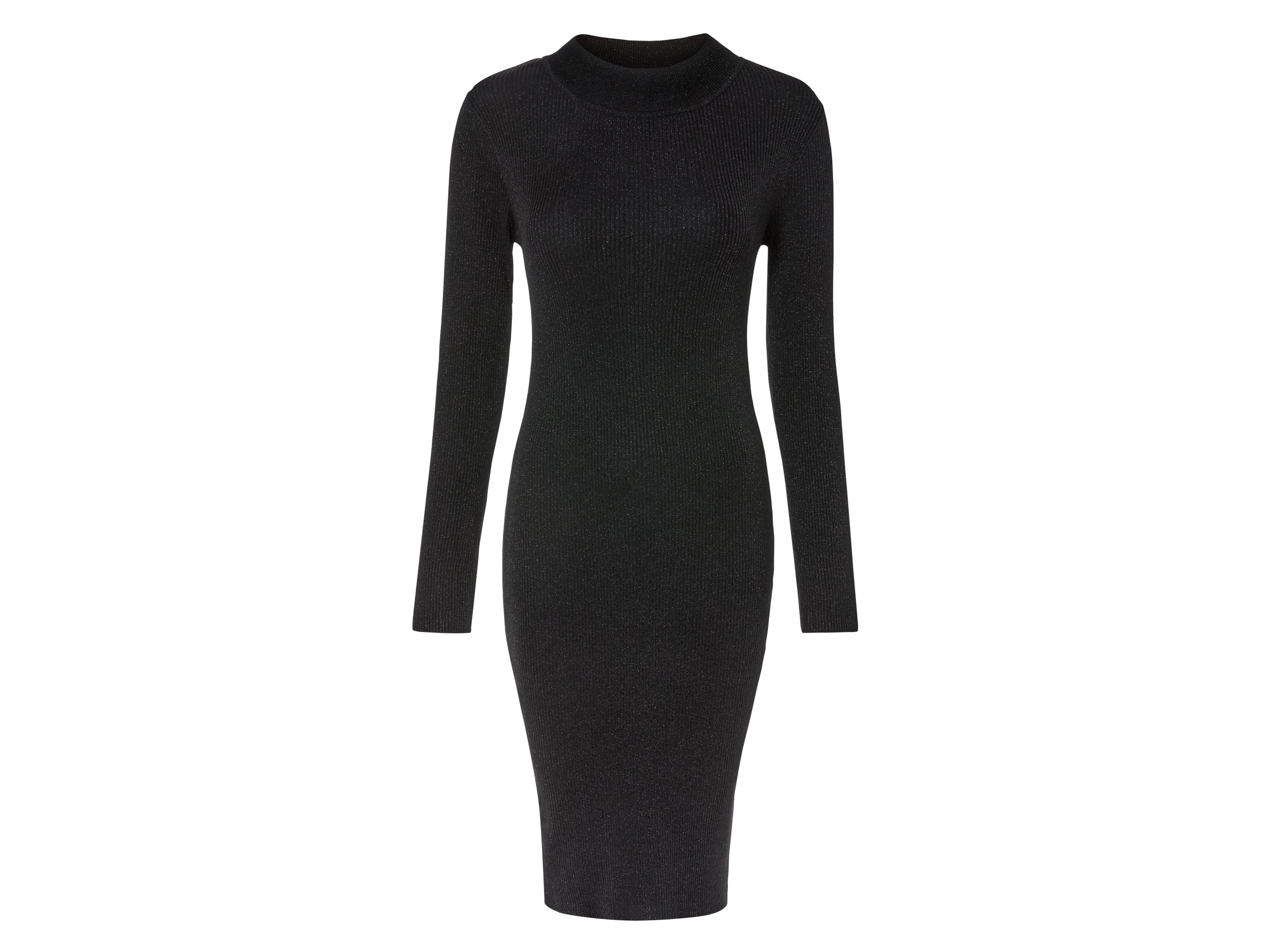 esmara® Damen Strickkleid festlich (Schwarz, L (44/46)) | 04335814070724