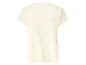 Damen-T-Shirt mit kurzen Ärmeln in Creme, Rückansicht