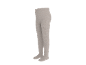 Hellgraue Kinderstrumpfhose mit Rippenmuster, Seitenansicht.