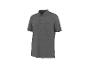 Graues Kurzarm-Poloshirt mit Brusttasche und Knöpfen.