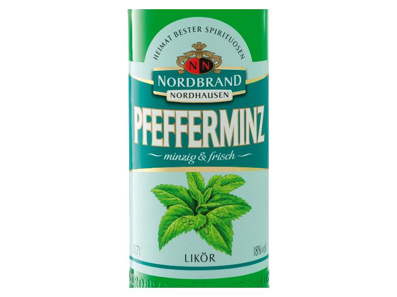 Nordbrand Pfefferminzlikör 18% Vol in der Flasche