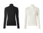 ESMARA® Damen Rollkragenshirt, 2 Stück