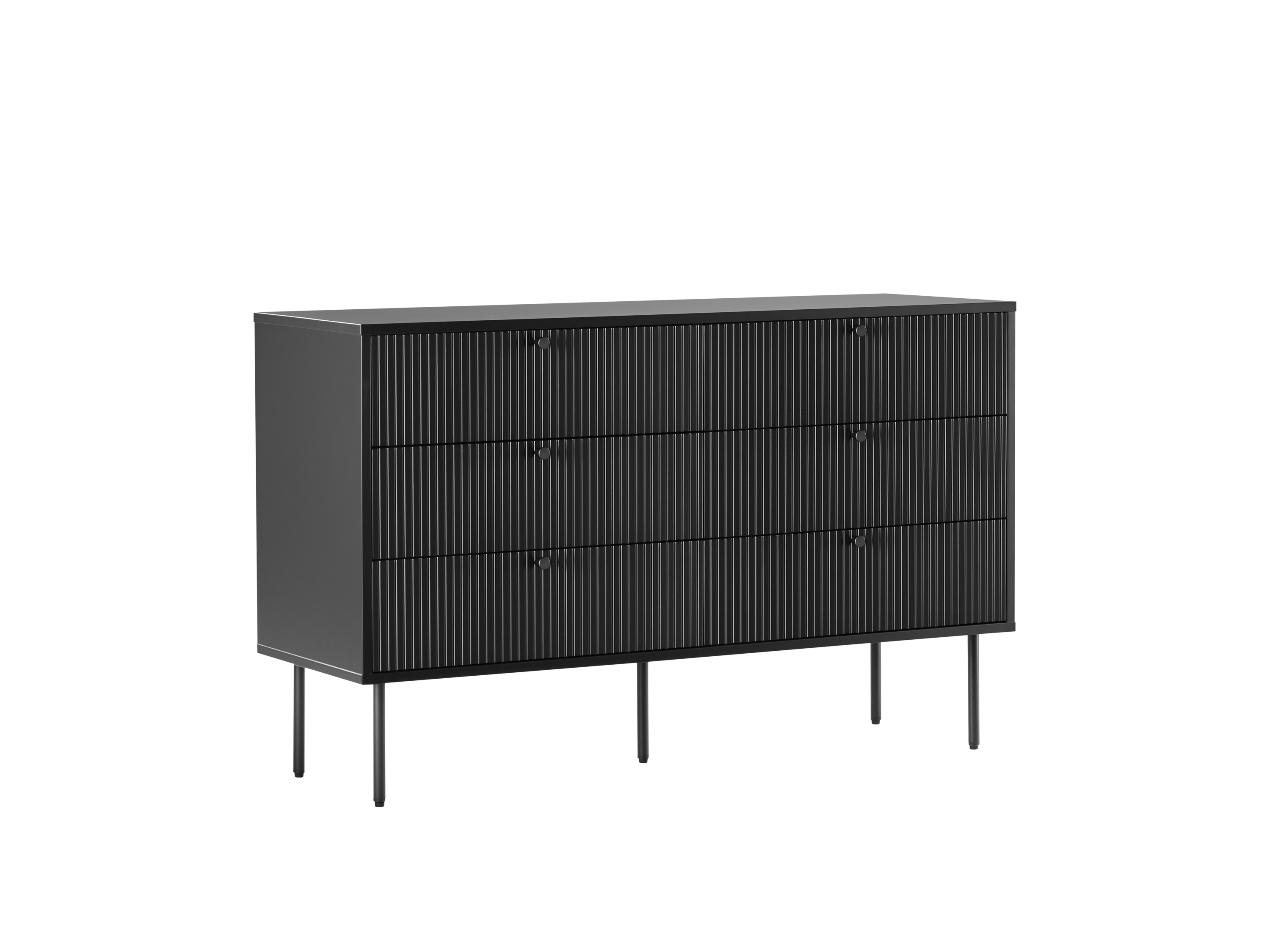 HJH LIVING Kommode KARBY 4 Schubladen Schwarz – Bild 4 von 4