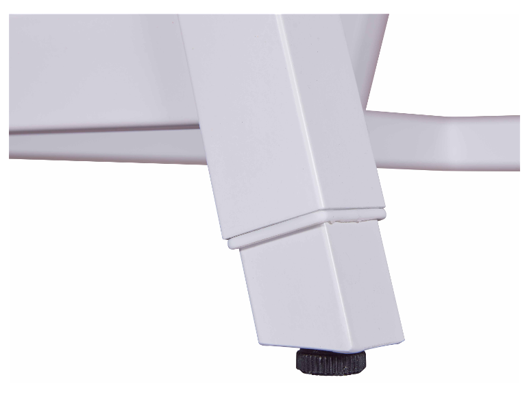 Weiße Tischbeine, modernes Design.